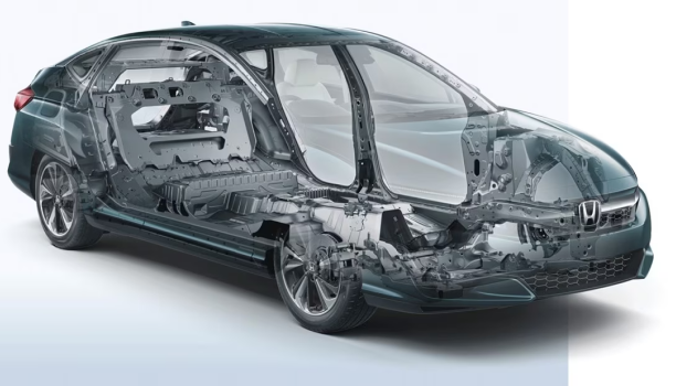 Le châssis d’un véhicule Honda.