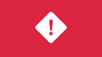 An icon representing a warning symbol is shown. 